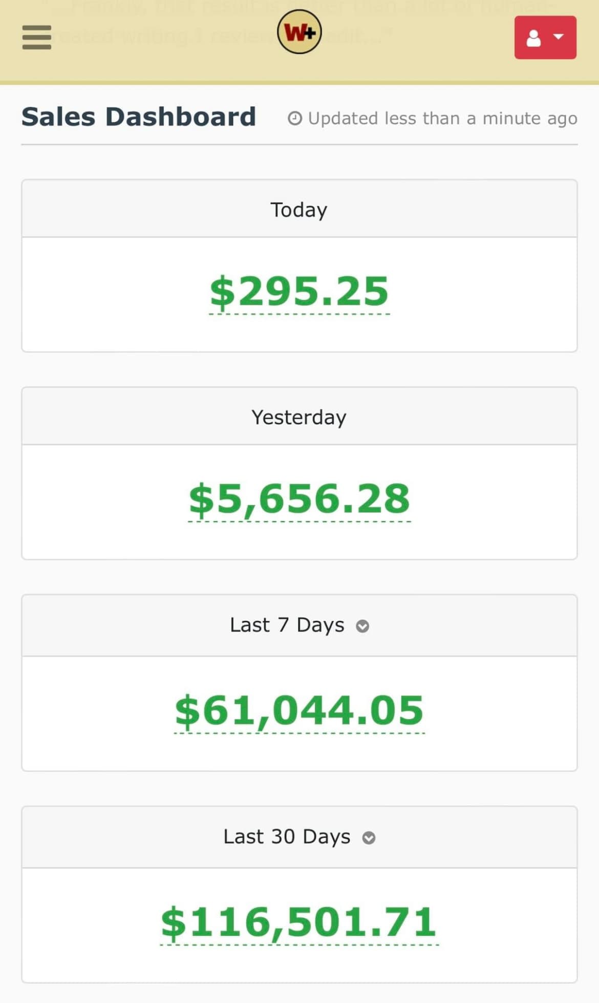 $116k in the last 30 days