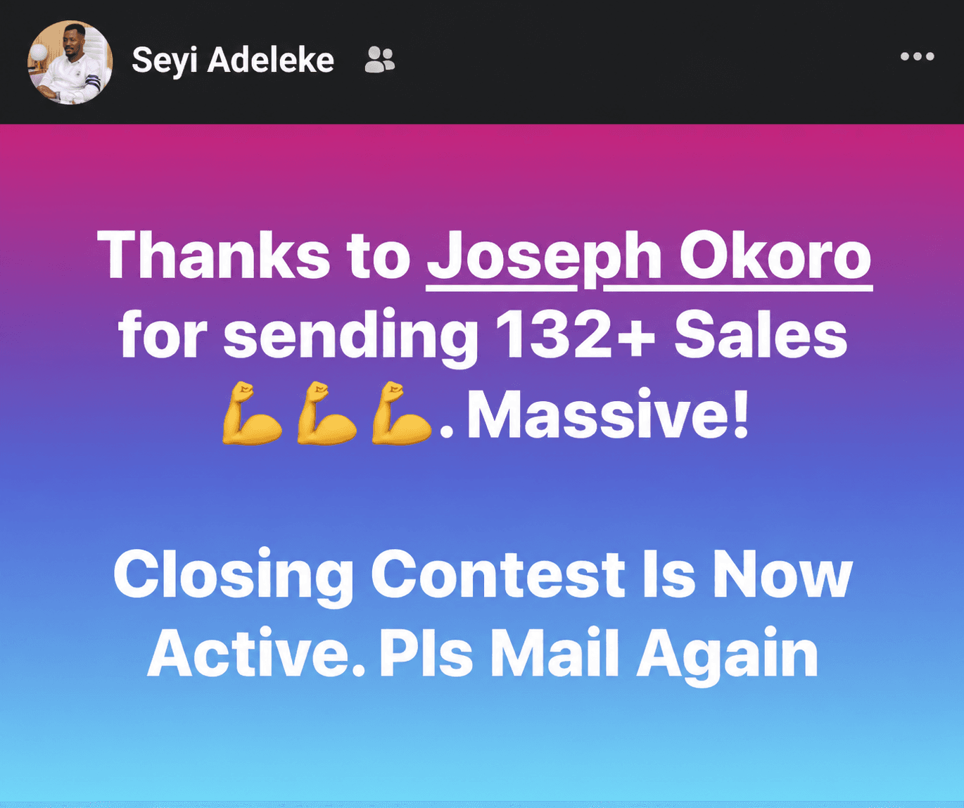 Shoutout from Seyi Adeleke